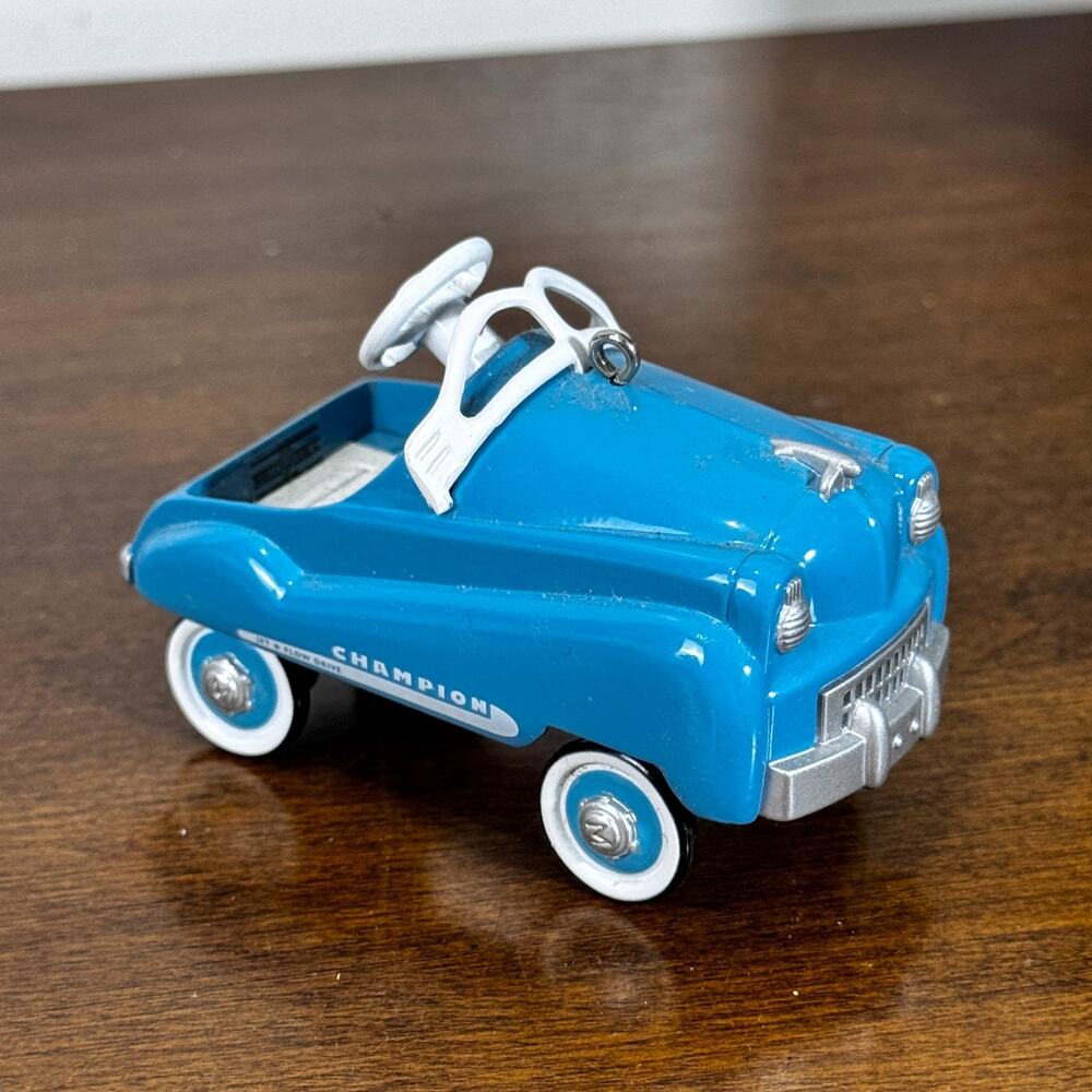 Vintage 1994 3” Hallmark Kiddie Car Classics Blue Murray Champion Pedal Car Toy